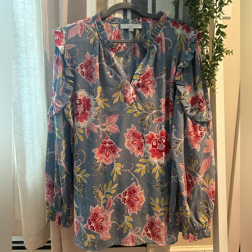 Loft Floral Long Sleeve Top